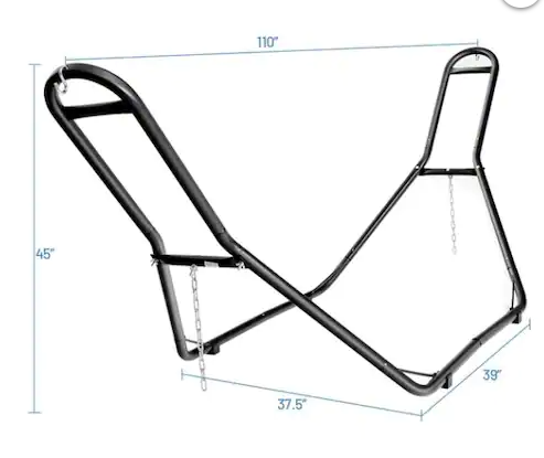 9ft Hammock Stand, w/ 2 Chains & 2 S-hooks, 1 box unassembled