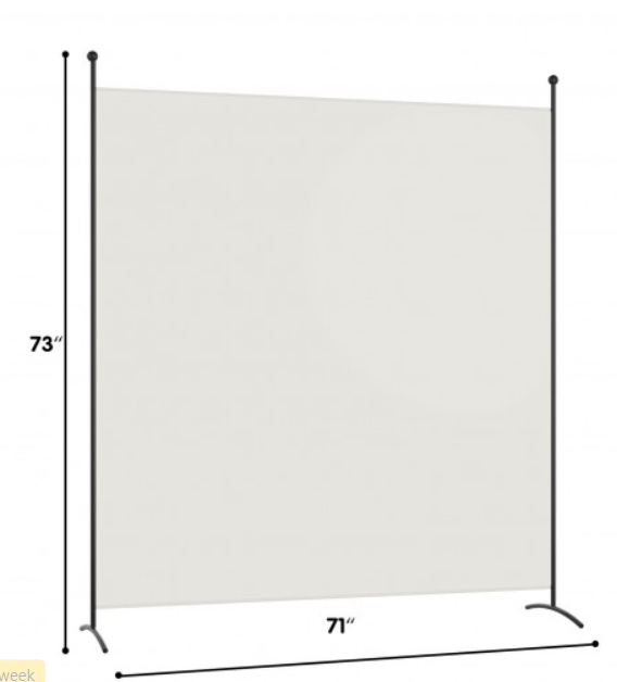 Single Panel Room Divider Privacy Partition Screen for Office Home