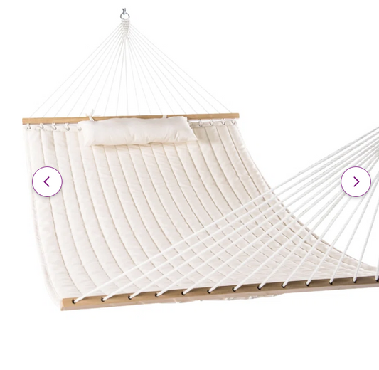 Double Spreader Bar Hammock, beige