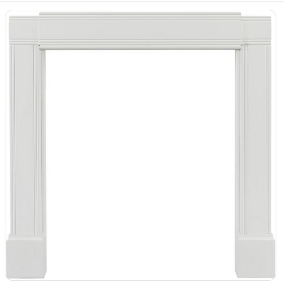 Pearl Mantels The Emory adjustable mantel, assembled, white, small scratch