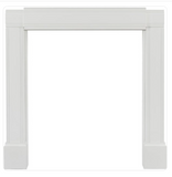 Pearl Mantels The Emory adjustable mantel, assembled, white, small scratch