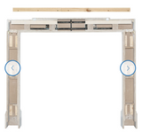 Pearl Mantels The Emory adjustable mantel, assembled, white, small scratch