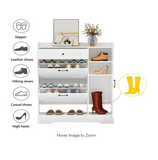 Shoe Storage Cabinet with Foldable Compartments, Drawer and Cabinets, assembled, scratch & dent