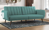 Linen Futon Sofa, Light Blue, very minor mark