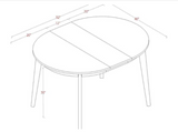 Solid Round Extendable Dining Table Brown *SCRATCH & DENT*