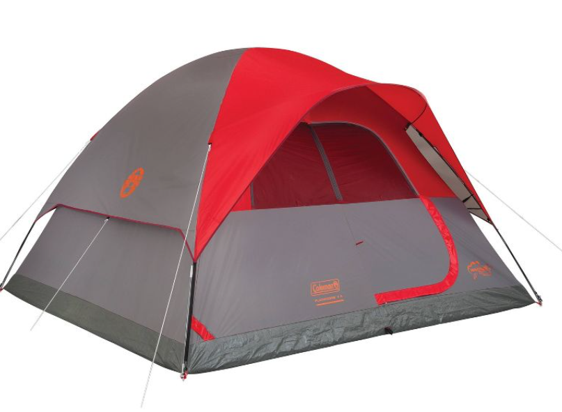 Coleman Flatwoods II 6-Person Dome Tent - Gray/Red, reg $199.99