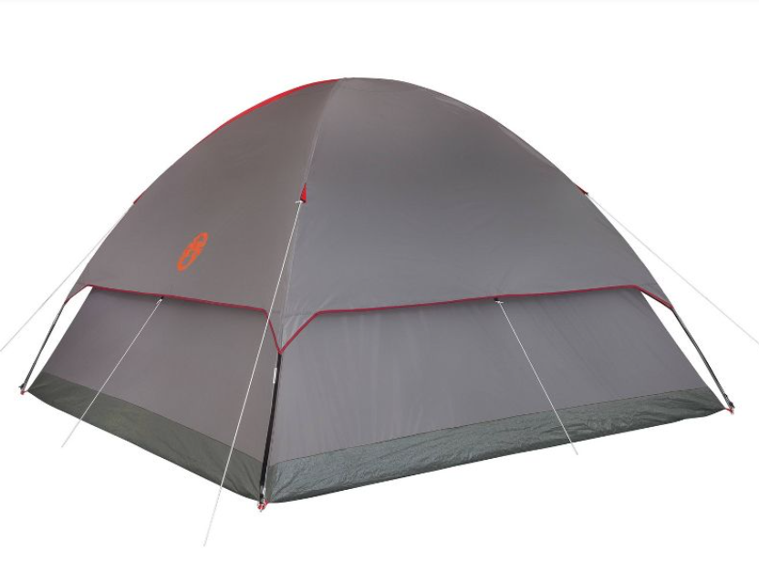 Coleman Flatwoods II 6-Person Dome Tent - Gray/Red, reg $199.99