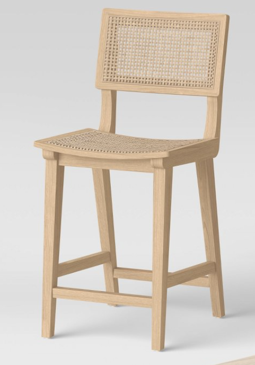 24`` Thomas Cane Counter Height Barstool Natural *SCRATCH & DENT*