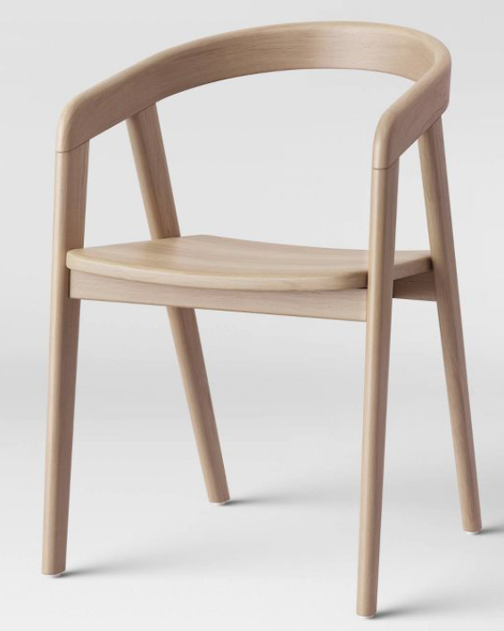 Langley Wood Armed Dining Chair Natural