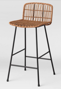 24.5`` Angeleeno  Low Back Natural Counter Height Barstool