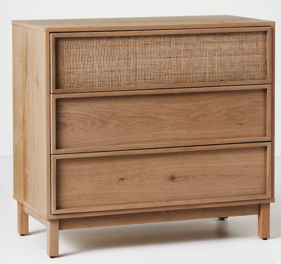 Wood & Cane Solid Wood Dresser