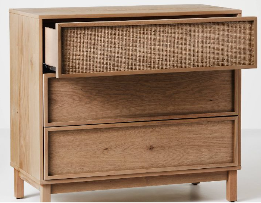 Wood & Cane Solid Wood Dresser