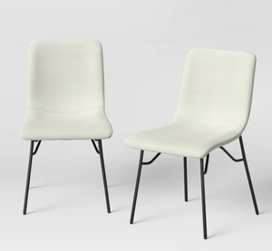 2 piece dining chairs, cream