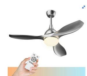 48" Ceiling Fan w/ Remote Control Dimmable LED Light Modern Reversible Blades