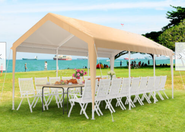 10x20 ft Heavy Duty Carport Portable Garage Party Tent Rainproof Car Canopy, unassembled