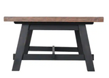 AUSTIN 48 in. Brown/Black Large Rectangle Wood Coffee Table