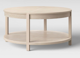 Pauline Round 36`` wood coffee table, scratch & dent