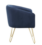 The Bubley, Blue Velvet accent chair