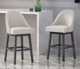 Set of 2 Boylan, 31`` Modern Upholstered Swivel Barstools Beige