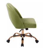 Lola Office Chair, garden green, gold frame, scratch & dent