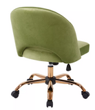 Lola Office Chair, garden green, gold frame, scratch & dent