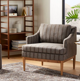 Hayden Upholstered Accent Chair with Wood Base