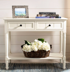 Console Table - Safavieh, cream, scratch & dent back right corner