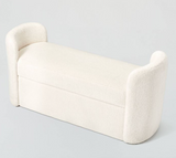 Springhill  Rounded Sherpa Bench Cream