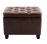 Rectangle Storage Ottoman with Hinged Lid