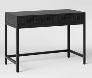 Bethany, writing desk, 2 drawers, black, scratch and dent