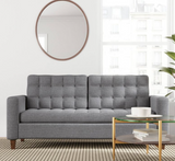 Milton 76'' Square Arm Sofa, dark grey