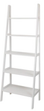 72``, 5 Shelf Ladder Bookcase, white, assembled