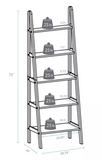 72``, 5 Shelf Ladder Bookcase, white, assembled