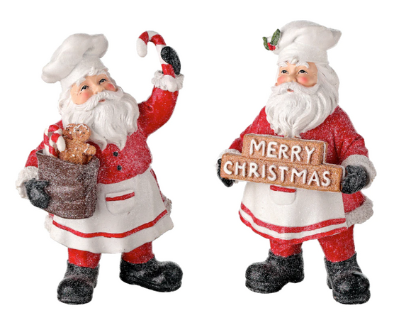 Holiday Memories Chef Santas (Set of 2)