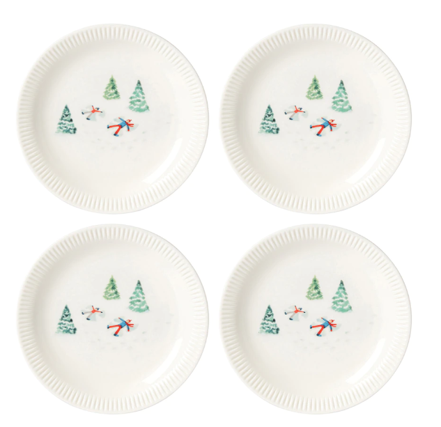 Lenox Profile Snow Day Accent Plate, Set Of 4