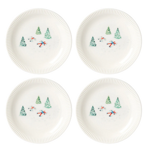 Lenox Profile Snow Day Accent Plate, Set Of 4