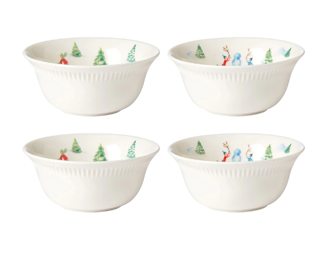 Lenox Profile Snow Day All Purpose Bowl, Set Of 4