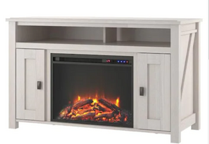 50"  Electric Fireplace TV Console, white wash, Scratch & Dent