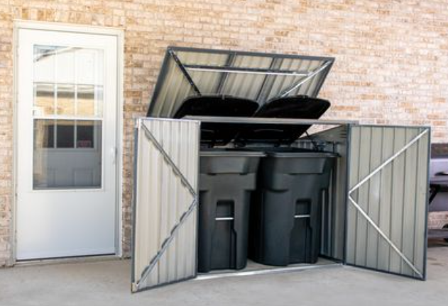 5`7` W x 3 ft. D Galvanized Steel Horizontal Storage Shed, in box unassembled, base not included