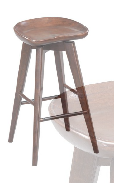 Solid Wood 24``Saddle Stool