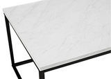 Coffee table, scratch & dent special, assembled, faux marble top