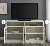 Sunray TV Stand with glass doors, Scratch & Dent Special, assembled