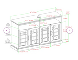 Sunray TV Stand with glass doors, Scratch & Dent Special, assembled