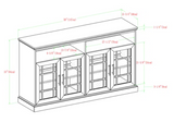 Sunray TV Stand with glass doors, Scratch & Dent Special, assembled