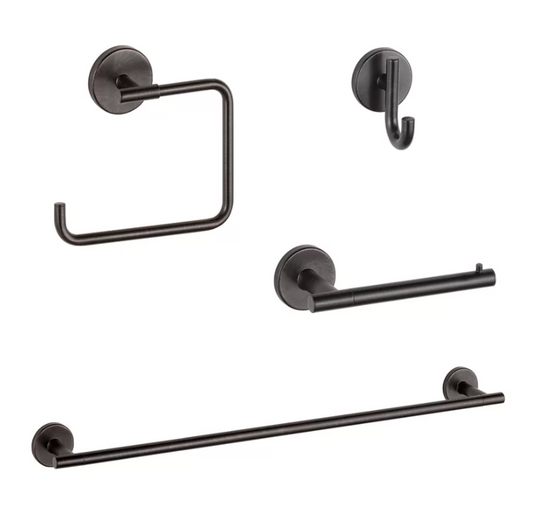 Trinsic Delta 4 Piece Bathroom Hardware Set, Venetian Bronze