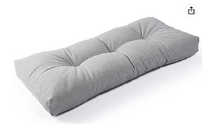 Grey Bench Pillow Pad, non slip, grey