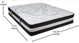 WAYFAIR Sleep 12" Foam and Pocket Spring Mattress, Full/ Double, White