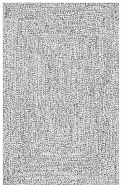 Bronner Kilkenny Handmade Braided Polypropylene Indoor / Outdoor Area Rug, Grey, 8x11