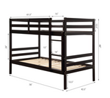 Espresso Twin Over Twin Bunk Bed