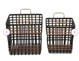 2 Piece basket set, modern farmhouse